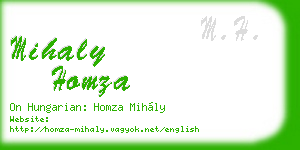 mihaly homza business card